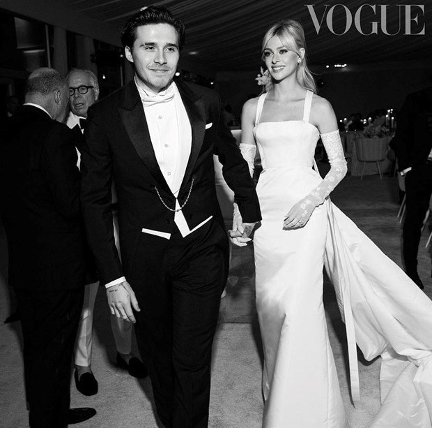 David Beckham’s son Brooklyn Beckham and Nicola Peltz get married in intimate ceremony; model dons Valentino white gown with long train David Beckham’s son Brooklyn Beckham and Nicola Peltz get married in intimate ceremony; model dons Valentino white gown with long train