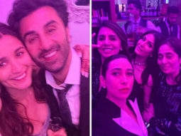 INSIDE PICS: Ranbir Kapoor and Alia Bhatt pose with Neetu Kapoor, Karisma, Riddhima at their wedding bash; see more photos 