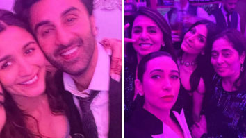 INSIDE PICS: Ranbir Kapoor and Alia Bhatt pose with Neetu Kapoor, Karisma, Riddhima at their wedding bash; see more photos 