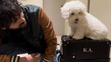 Kartik Aaryan shares heartwarming photo with peg dog Katori as he leaves for work