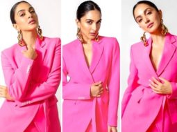 Kiara Advani is a striking vision in pink blazer dress as she steps out for Bhool Bhulaiyya 2 promotions on The Kapil Sharma Show