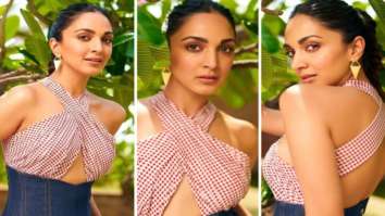 Kiara Advani nails her summer look in halter neck checkered denim jumpsuit worth Rs. 18,000 for Bhool Bhulaiyya 2 promotions