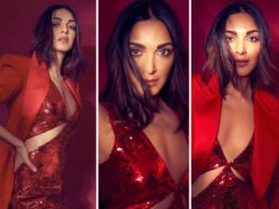 Kiara Advani turns ups the heat in red sequin dress and Alex Perry satin red blazer worth Rs. 99,597 for Bhool Bhulaiyaa 2 trailer launch