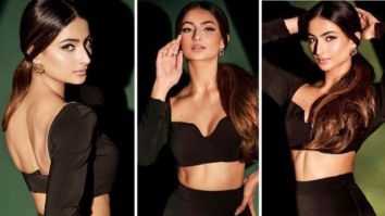 Palak Tiwari looks bewitching in a black crop-top and black skirt worth Rs. 13,490 in latest photoshoot