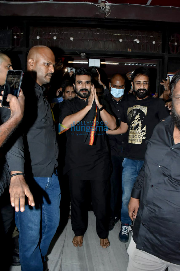 Photo: RRR star Ram Charan snapped at Gaiety Galaxy Photo: RRR star Ram Charan snapped at Gaiety Galaxy