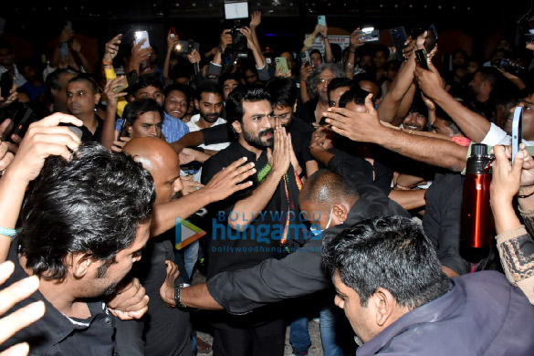 photo rrr star ram charan snapped at gaiety galaxy 4