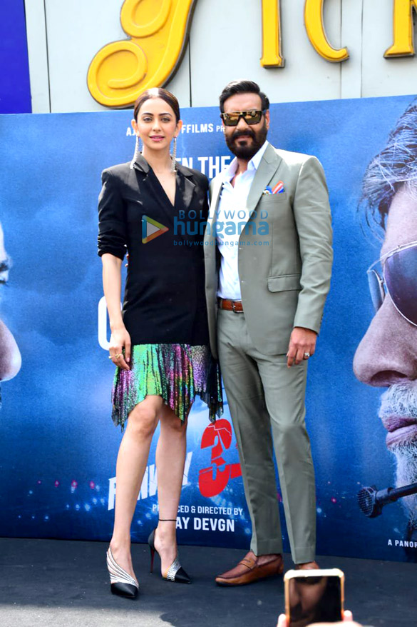 photos ajay devgn and rakul preet singh at the second trailer launch of runway 34 in delhi 5