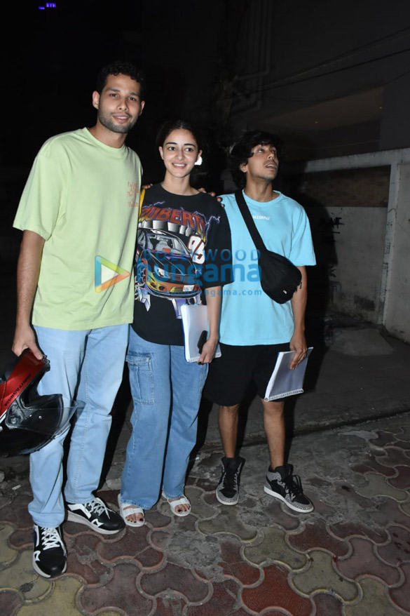 Photos: Ananya Panday, Siddhant Chaturvedi and Adarsh Gourav snapped at Zoya Akhtar’s office in Bandra