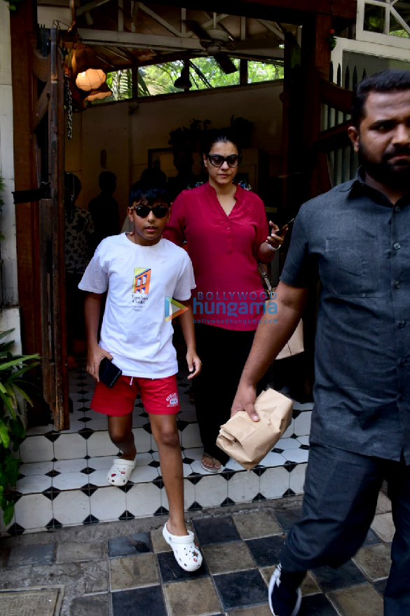 photos kajol snapped with her son yug devgn at fable cafe in juhu 3