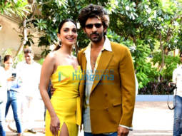 Photos: Kiara Advani and Kartik Aaryan twin in yellow as they get snapped during the promotions of Bhool Bhulaiyaa 2