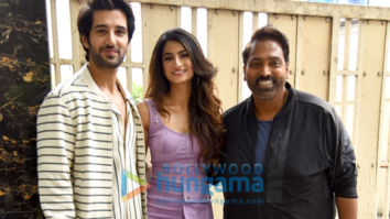 Photos: Palak Tiwari, Aditya Seal, and Ganesh Acharya snapped in Andheri promoting their song Maangta Hai Kya