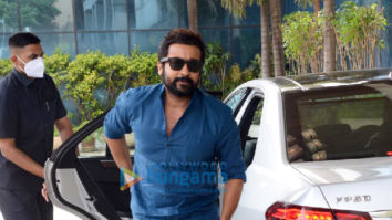 Photos: Suriya spotted outside Abundantia Entertainment’s office in Mumbai