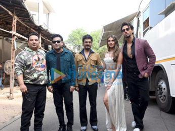 Photos: Tiger Shroff, Tara Sutaria and Nawazuddin Siddiqui snapped on the sets of The Kapil Sharma Show promoting their film Heropanti 2