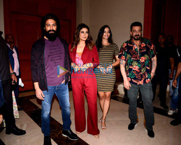 Photos: Yash, Srinidhi Shetty, Sanjay Dutt and Raveena Tandon spotted during the promotions of K.G.F – Chapter 2 at JW Marriott in Mumbai