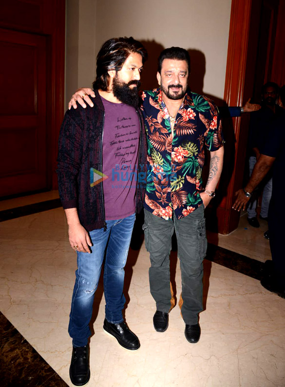 photos yash srinidhi shetty sanjay dutt and raveena tandon spotted during the promotions of k g f chapter 2 3