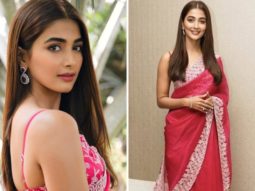 Pooja Hegde casts a spell in stunning fuchsia pink organza saree worth Rs. 38,000 for Acharya promotions