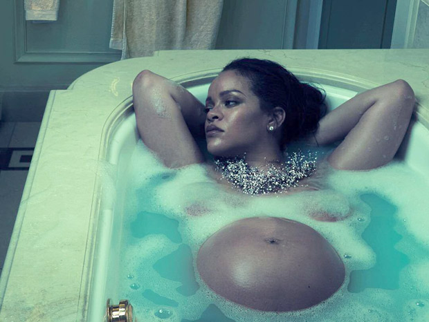 Pregnant Rihanna on having a baby with boyfriend A$AP Rocky - "I wouldn't say planning but certainly not planning against it"
