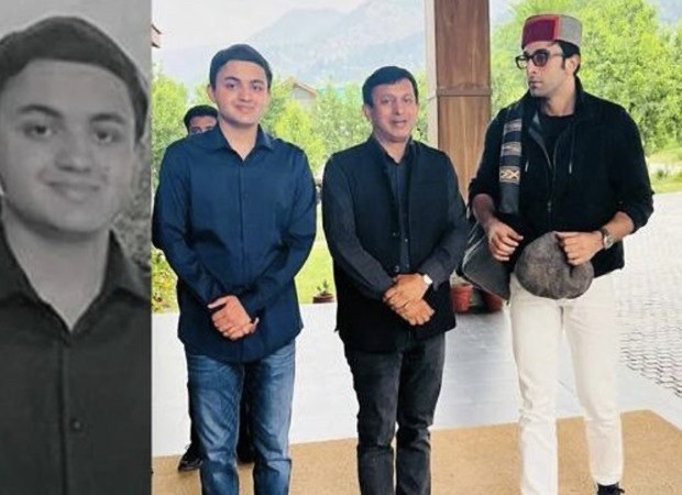 Ranbir Kapoor poses with fans in Manali, Himachal Pradesh, during the Animal shoot