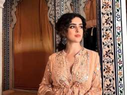 Sanya Malhotra is beauty personified in peach mirror embellished midi dress