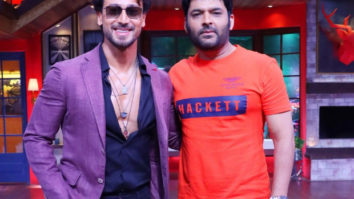 Tiger Shroff and Kapil Sharma strike a pose on the sets of The Kapil Sharma Show for Heropanti 2 promotions 
