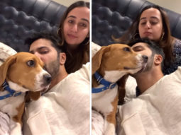 Varun Dhawan gets all cuddly with his adorable beagle Joey, Natasha Dalal joins them