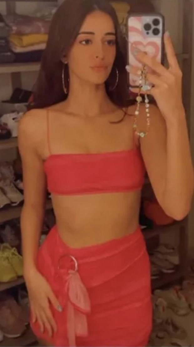 Ananya Panday amps up the glam quotient in pink bralette and mini skirt worth Rs. 2,250 for her dinner date with Shanaya Kapoor and Janhvi Kapoor