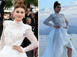 CANNES 2022: Urvashi Rautela steals the show in white flowy gown with spectacular trail at Elvis Premiere.