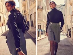 Cannes 2022: Deepika Padukone makes heads turn in velvet turtle neck top and checked Bermuda shorts at the French Riviera