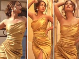 Cannes 2022: Hina Khan glistens in gold in strapless bodycon golden gown worth Rs. 1.6 Lakh at the French Riveria
