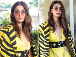 Cannes 2022: Pooja Hegde exudes summer vibe in Robert Cavalli plunging mini yellow dress and zebra print blazer