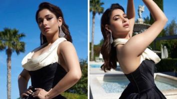 Cannes 2022: Tamannaah Bhatia looks drop dead gorgeous in dramatic black and white gown by Gauri & Nainika