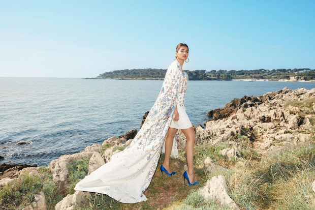 Cannes 2022: Pooja Hegde is epitome of grace and panache in floral printed jacquard strapless dress and long cape worth over Rs. 2 lakh 