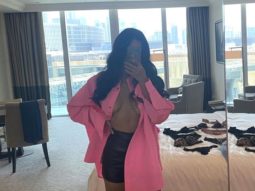 Esha Gupta sets the temperature soaring in pink unbuttoned shirt and black shorts in bold photo