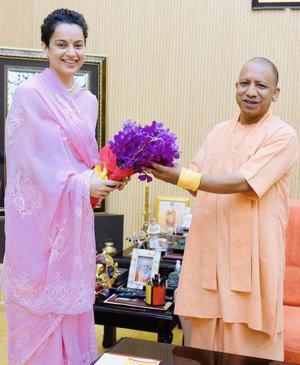 Kangana Ranaut meets Uttar Pradesh Chief Minister Yogi Adityanath at his residence after Dhakaad trailer launch 