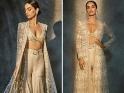 Manushi Chillar gives a twist to ivory sharara sets for Samrat Prithviraj promotions