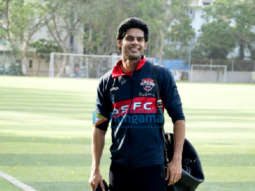 Photos: Abhimanyu Dassani, Aparshakti Khurana, Ahan Shetty and others snapped during a football match in Bandra