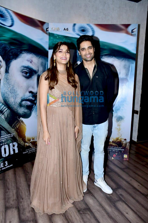 photos adivi sesh and saiee manjrekar promote their film major 1