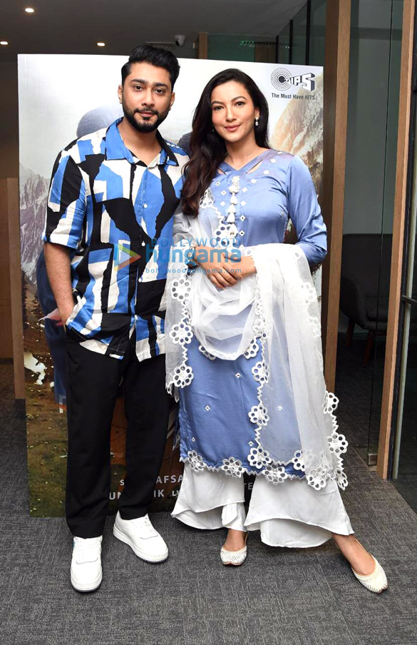 photos gauahar khan and zaid darbar snapped during the promotions of their music video khair kare 2
