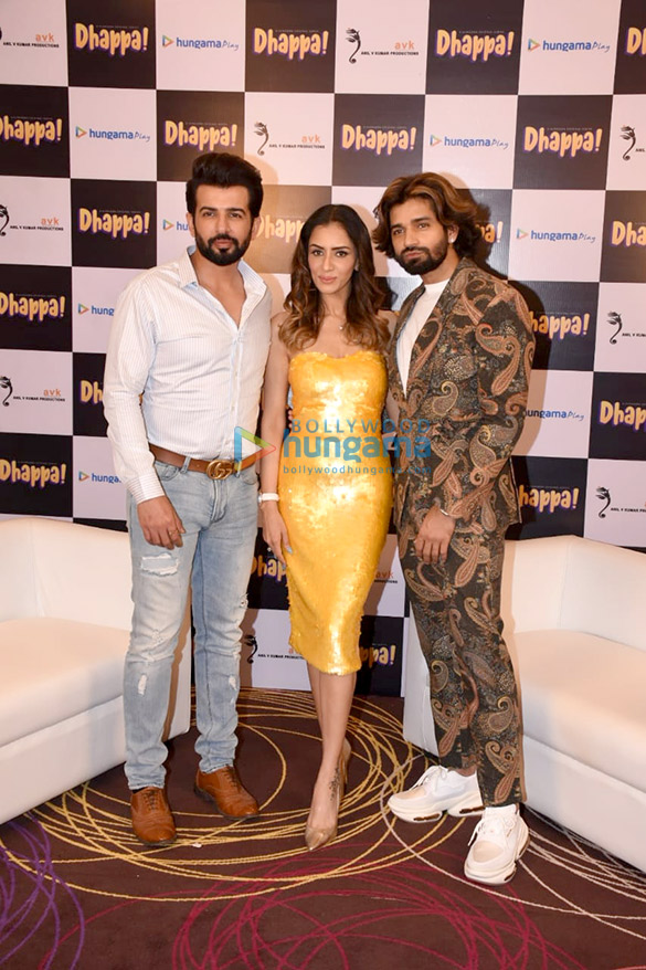 photos jay bhanushali monalisa vishal singh and krissann barretto snapped at dhappa web series launch 1