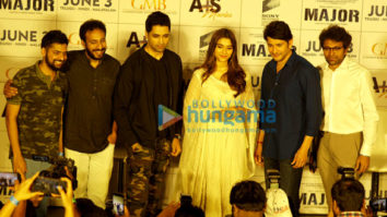 Photos: Mahesh Babu, Adivi Sesh and Saiee Manjrekar at the trailer launch of their upcoming film Major