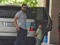 Photos: Saif Ali Khan and Taimur Ali Khan spotted in Bandra