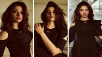 Tamannaah Bhatia turns up the heat in a black ruffled maxi dress as she steps out in the city