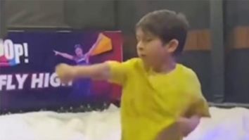Kareena Kapoor Khan turns cheerleader for Taimur Ali Khan at trampoline park as he climbs a wall, watch videos 