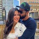 Katrina Kaif gets a peck on the cheek from Vicky Kaushal as they celebrate his birthday in New York; see pics