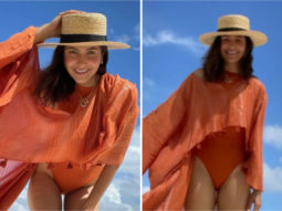 Anushka Sharma is a ray of sunshine in an orange swimsuit in new photos from holiday with Virat Kohli and Vamika in Maldives