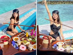 Avneet Kaur looks bewitching in black cut-out swimsuit having breakfast in a Maldives pool