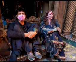 On the set of the movie Bhool Bhulaiyaa 2