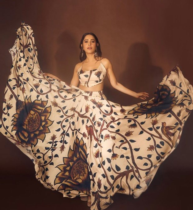 Nushrratt Bharuccha amps up fashion game in floral skirt set worth Rs. 27,500 for Janhit Me Jari promotions 