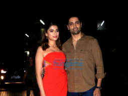 Photos: Adivi Sesh, Saiee Manjrekar and Mukesh Chhabra spotted as they arrive for the special screening of their film Major