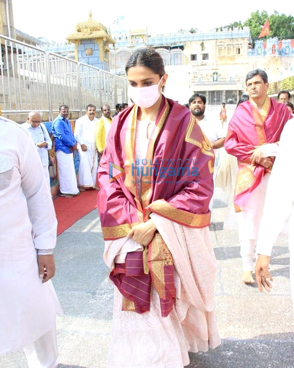 Photos: Deepika Padukone visits Tirupati temple with her father on his birthday